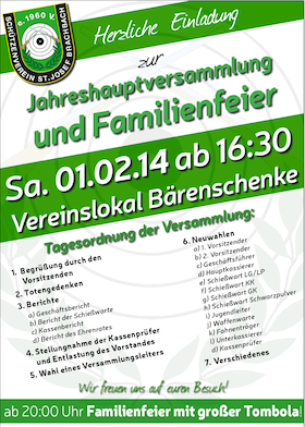 Jahreshauptversammlung 2014