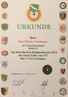 Urkunde Bezirk