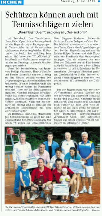 Pressebericht Tennis